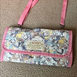 Peanuts Girls Character Print Crossbody Wallet Bag - Pink